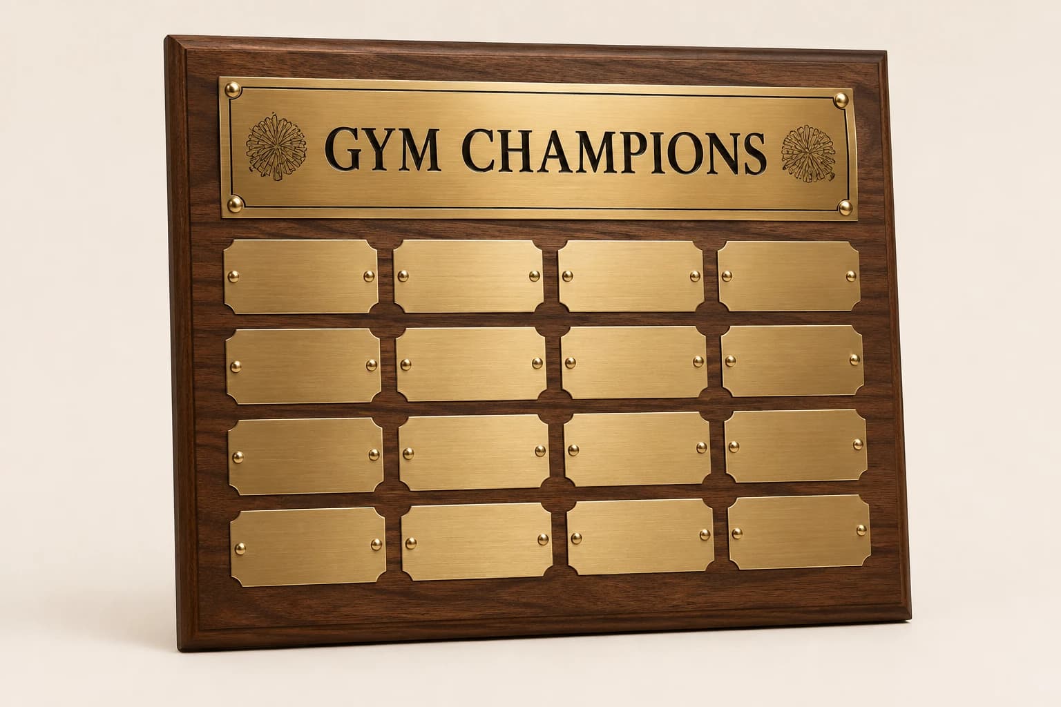 Perpetual Cheer Gym Plaque original design concept